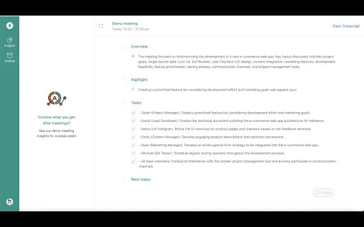 Huddlenow Insights