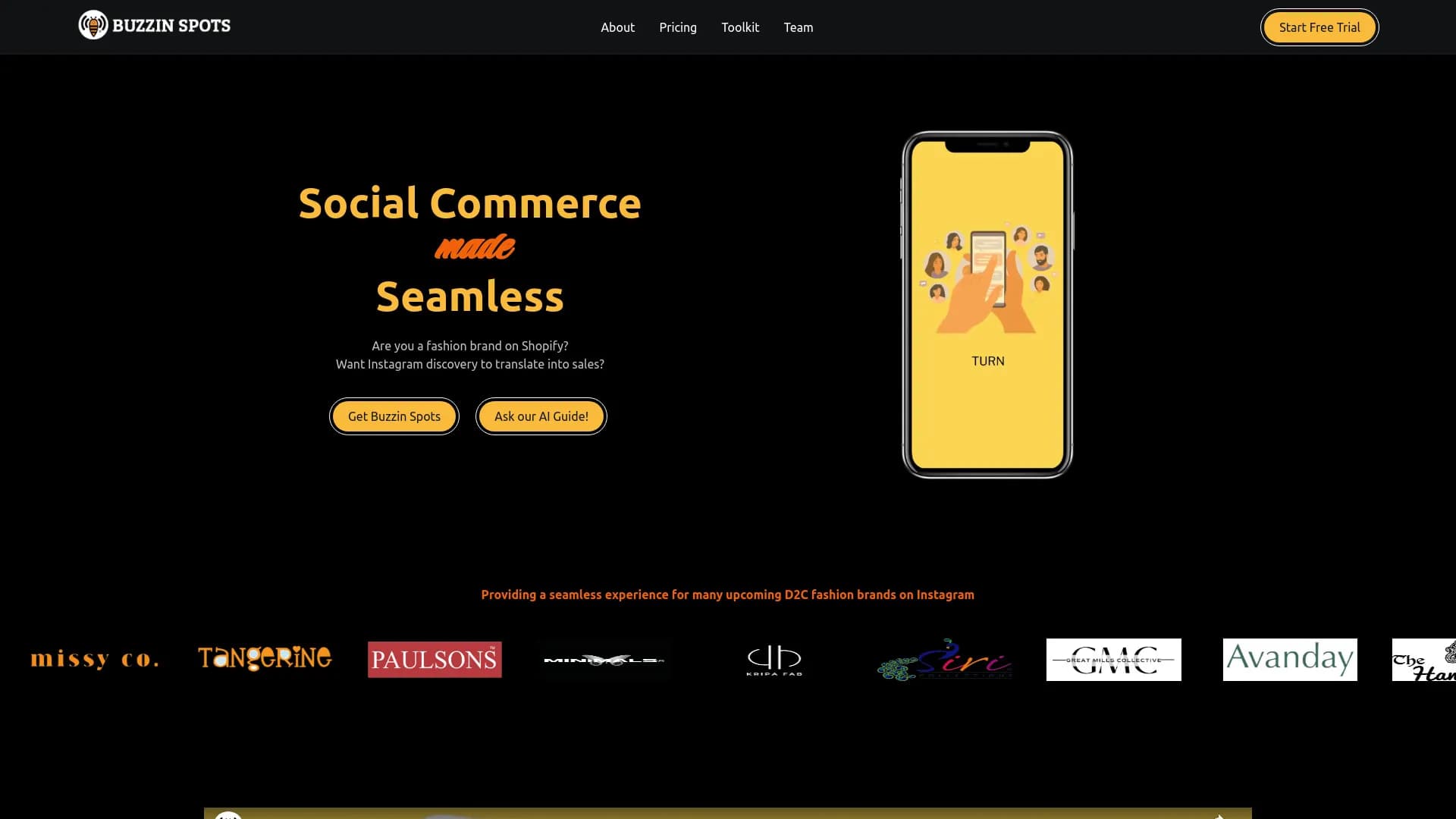 Buzzin Spots: AI Social Commerce Toolkit
