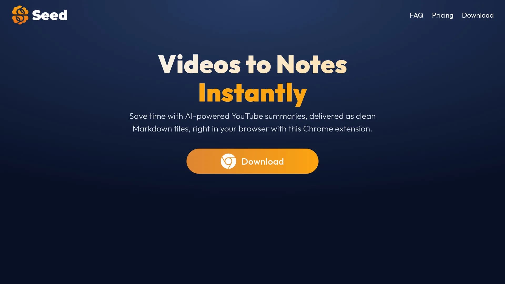 Seed - Youtube to Obsidian
