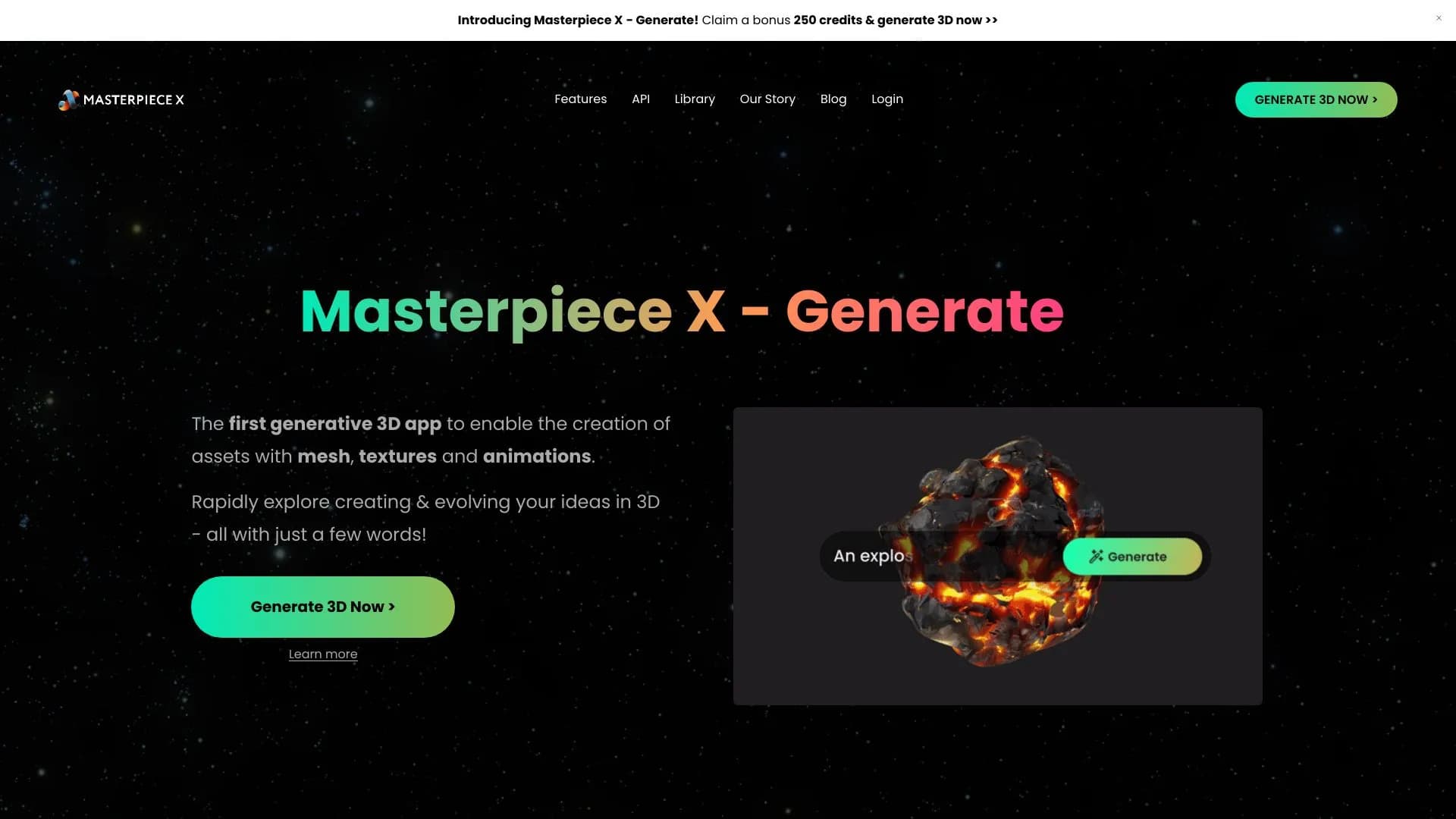 Masterpiece X - Generate