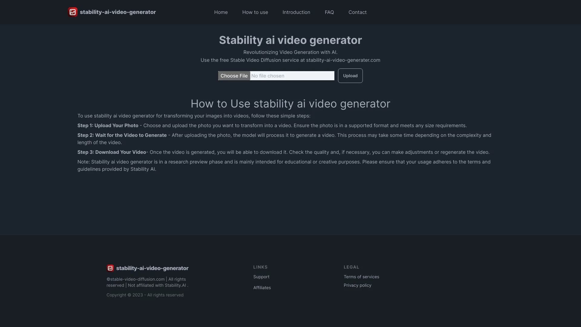 Stability ai video generater